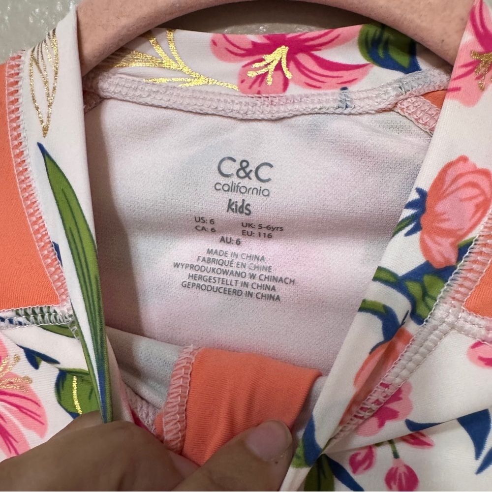 C&C California Kids Floral Rash Guard - Picture 3 of 4